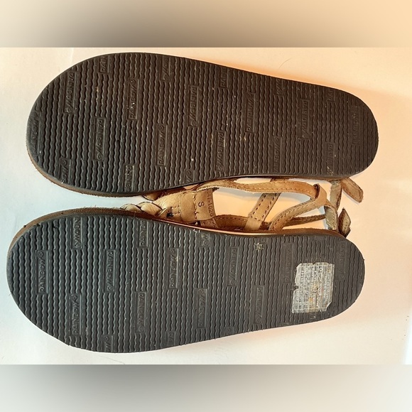 RAINBOW T STREET LEATHER THONG SANDAL WM SZ S (5.5-6.5) TAN - Picture 3 of 6